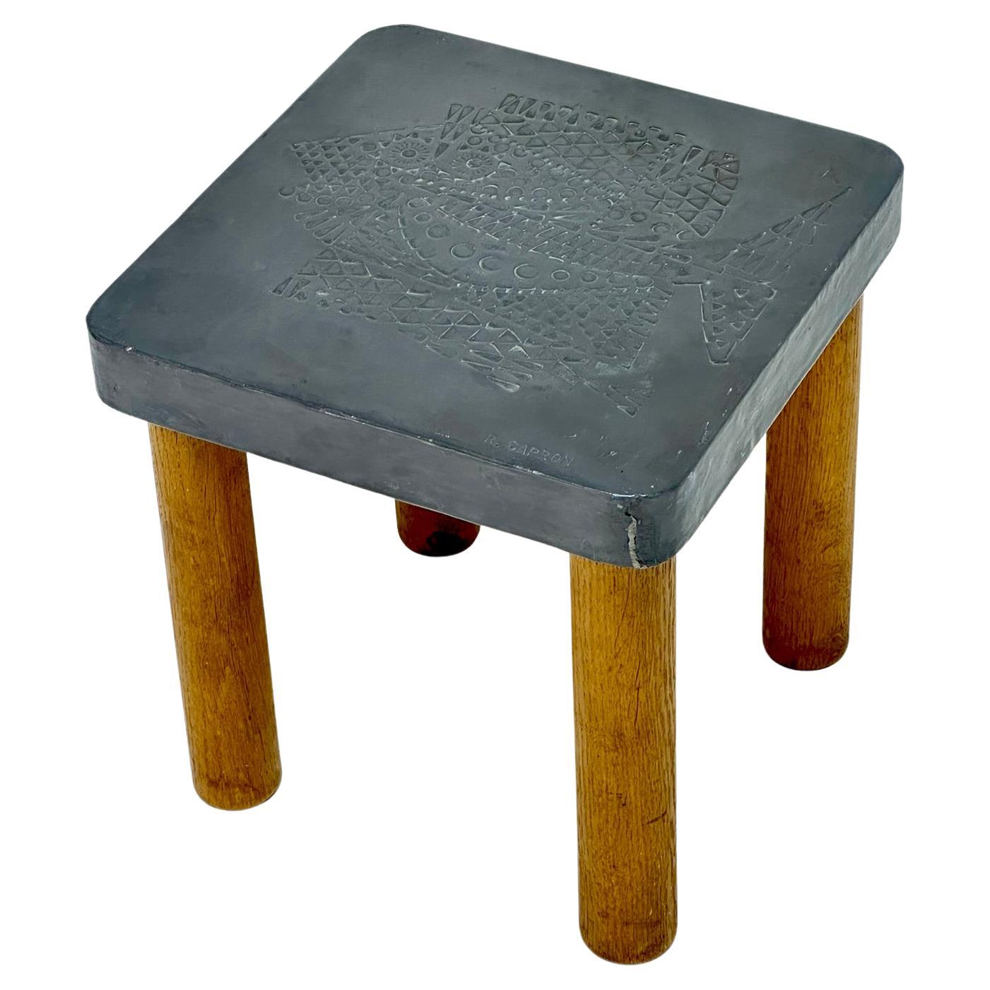 Lead Low Table, Roger Capron, Vallauris c. 1968