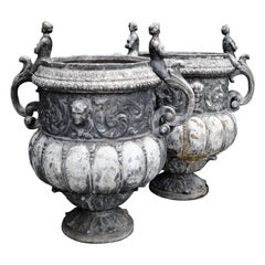 Antique Lead Mermaid Hampton Court Urns