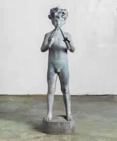 Lead Pan Fountain Figure, England, 19th Century