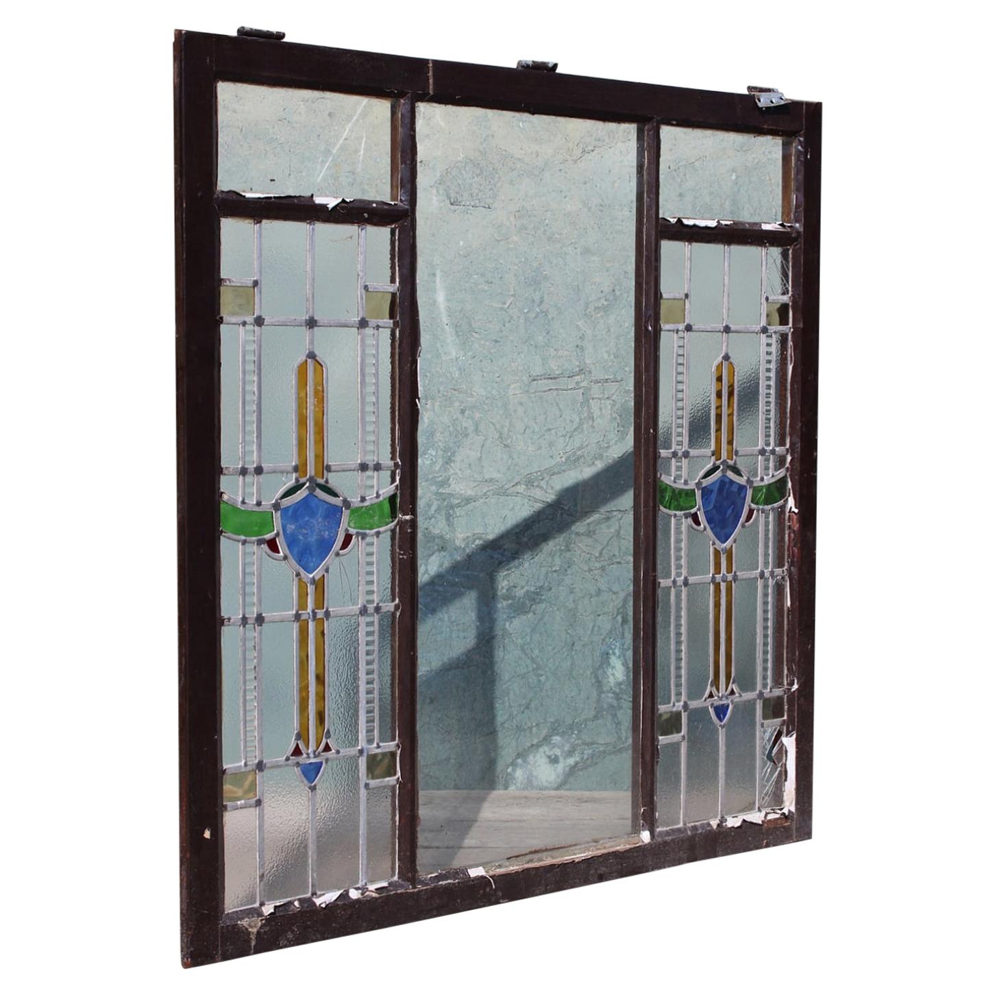 ART GLASS LEADED WINDOW at 1stDibs