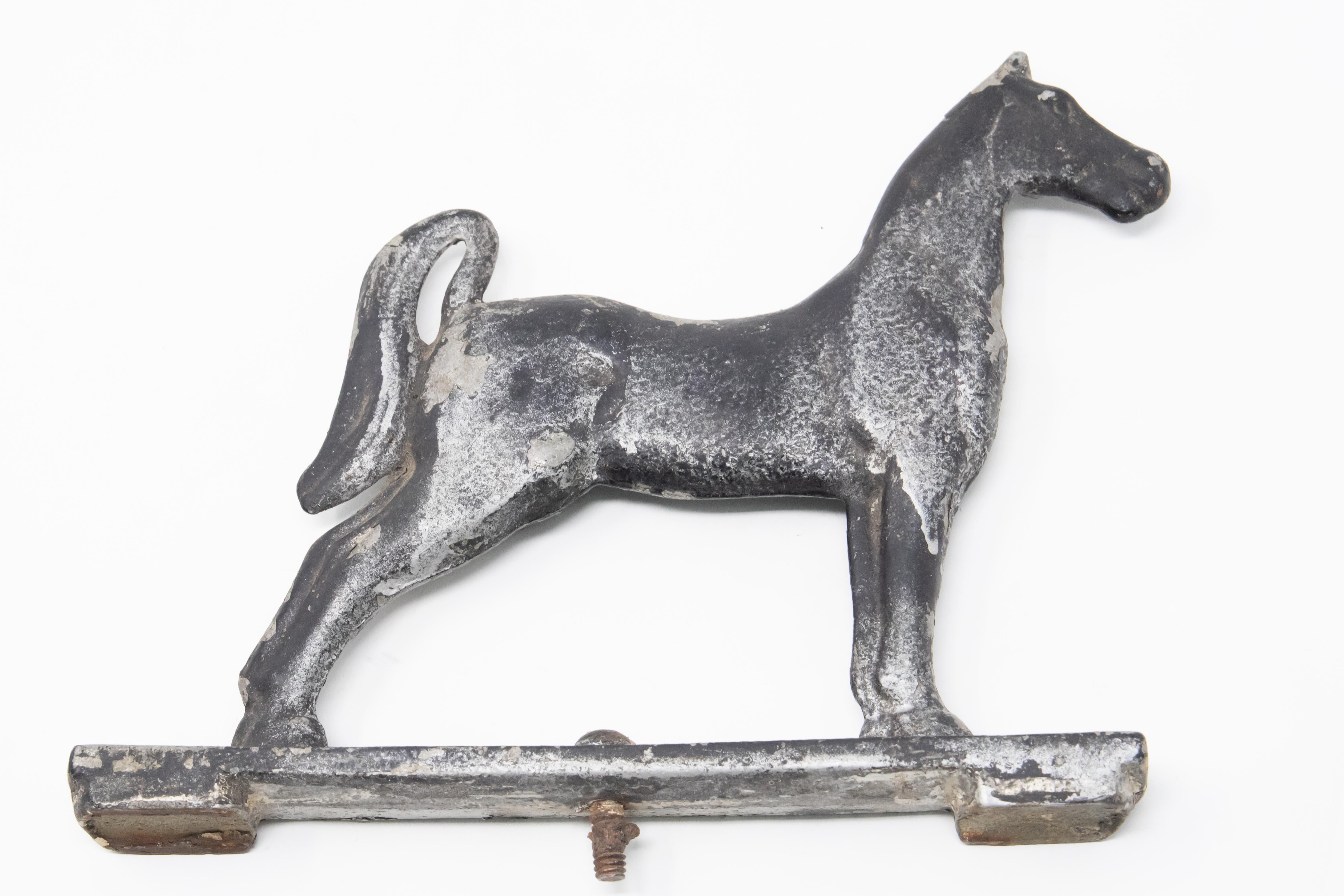 Arts and Crafts Metal Equestrian Mailbox Topper For Sale