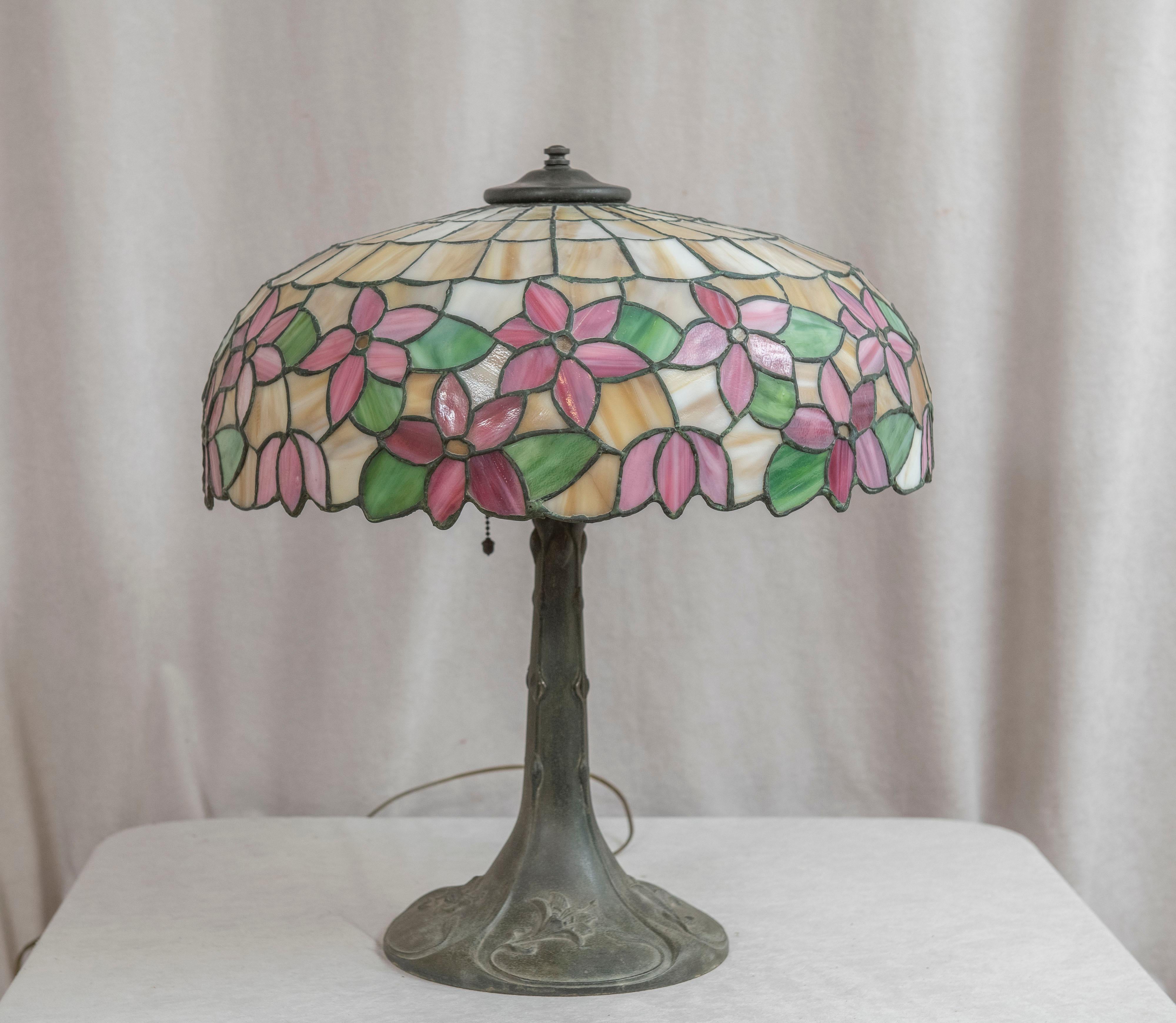 floral stained glass lamp