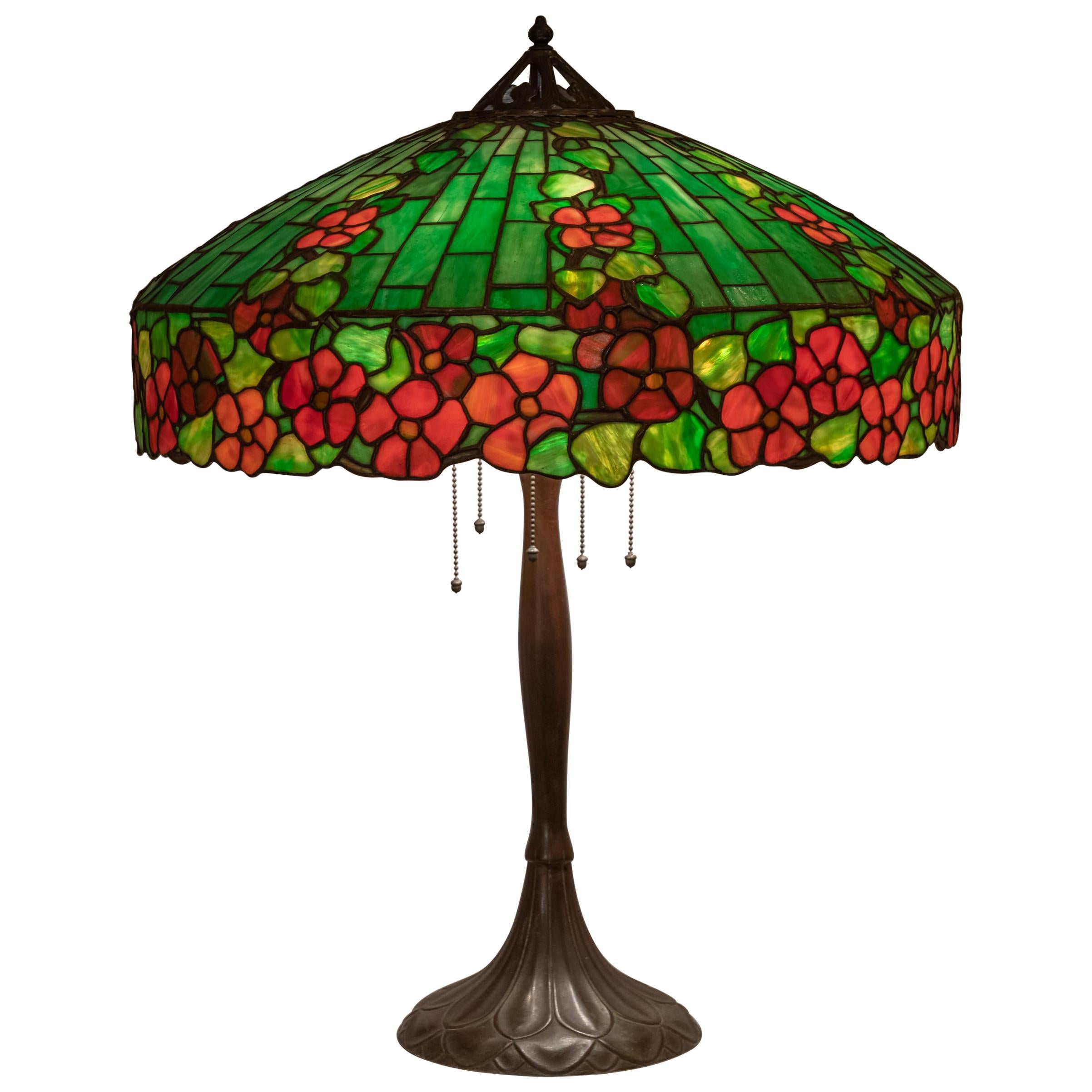 Leaded Glass Table Lamp by Handel, circa 1905