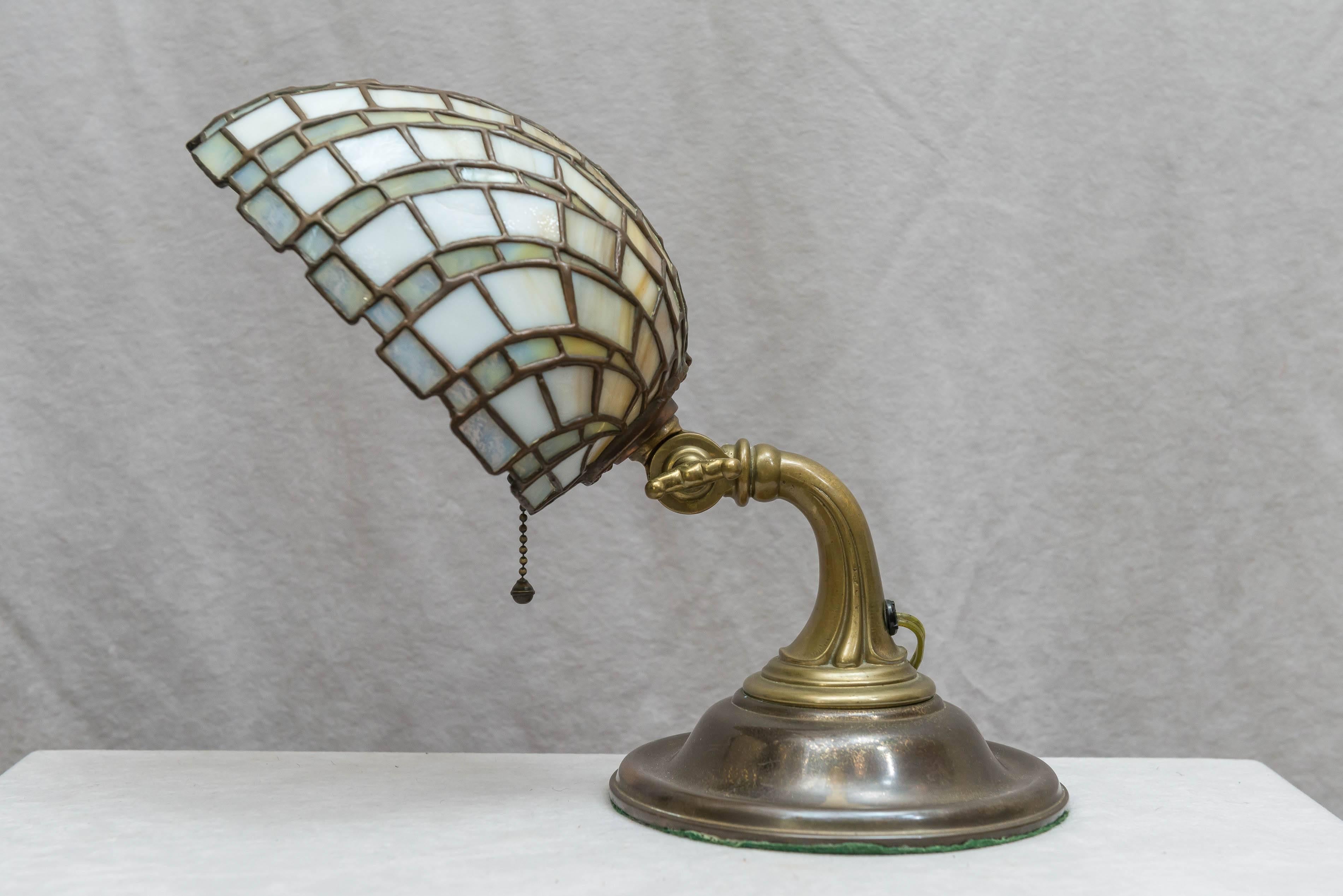 Mosaic Leaded Glass Table Lamp, Duffner & Kimberly, circa 1910