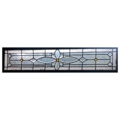Leaded Glass Transom Window 58" x 14"