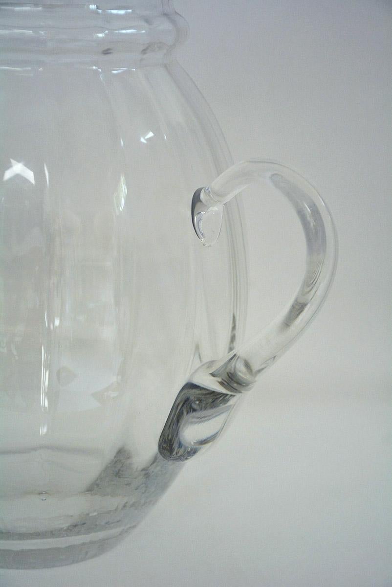 leaded glass pitcher