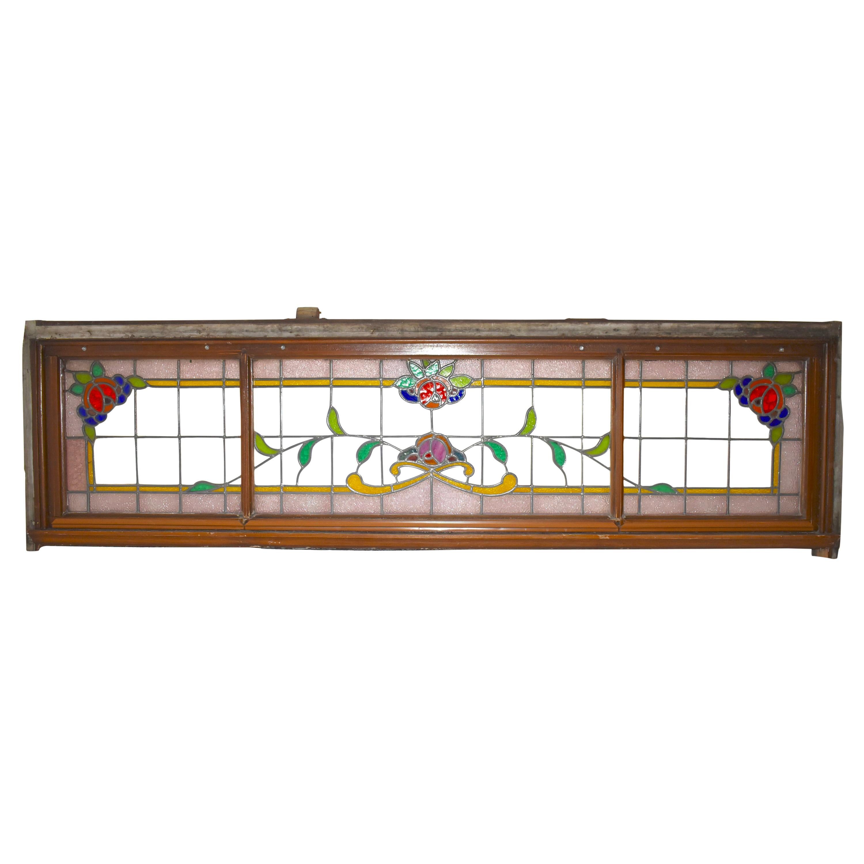 Leaded Stained Glass Window, circa 1880