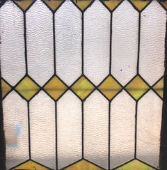 Leaded Window w/ Stained Glass 30" x 32"