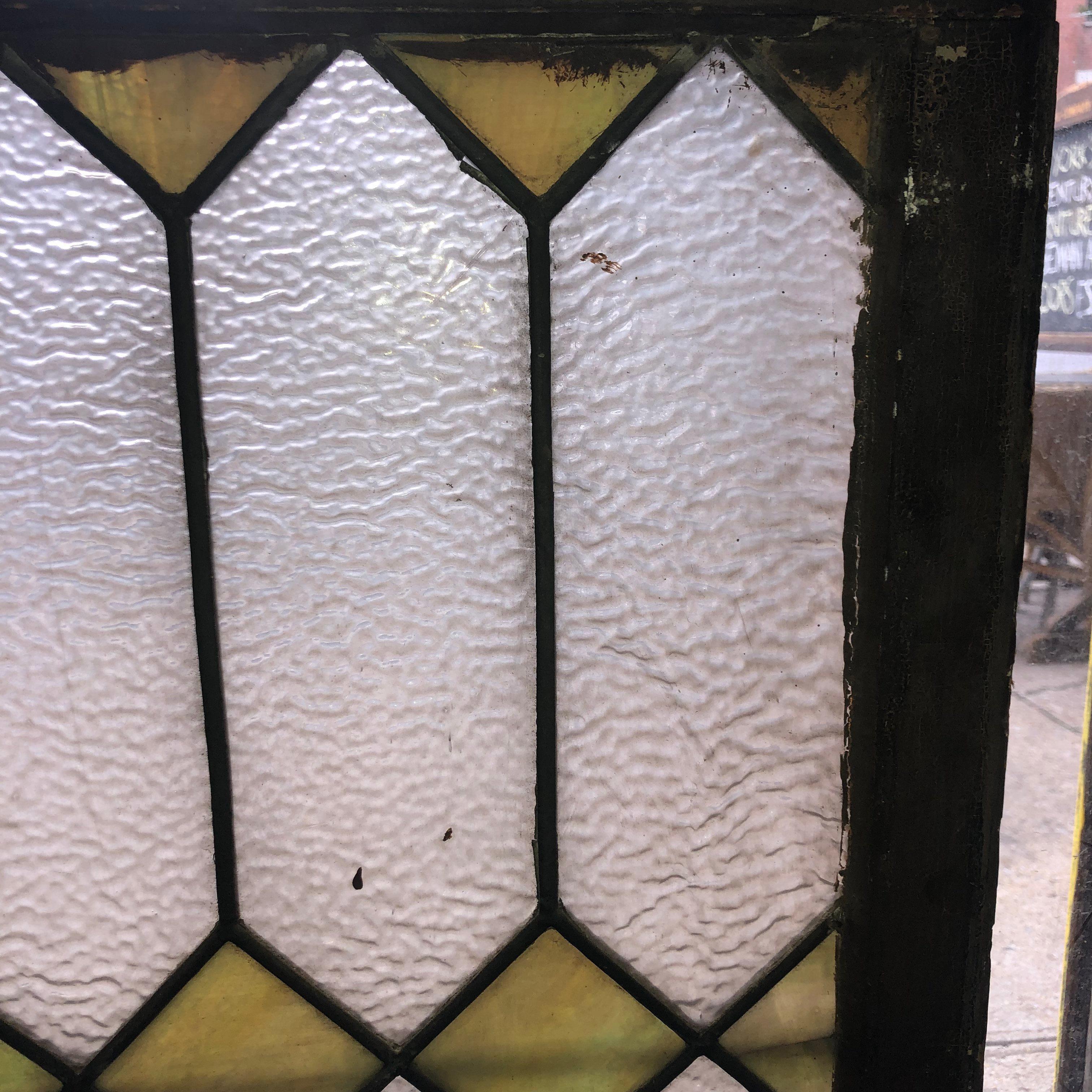 20th Century Leaded Window w/ Stained Glass 30