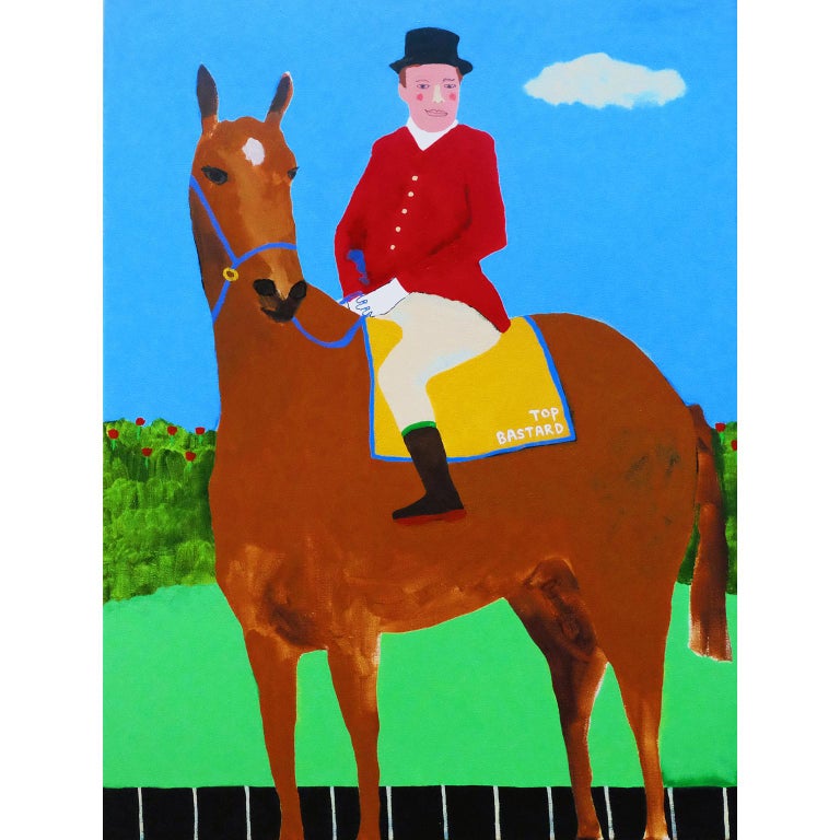 Modern 'Leader of the Pack' Portrait Painting by Alan Fears Pop Art Horse For Sale