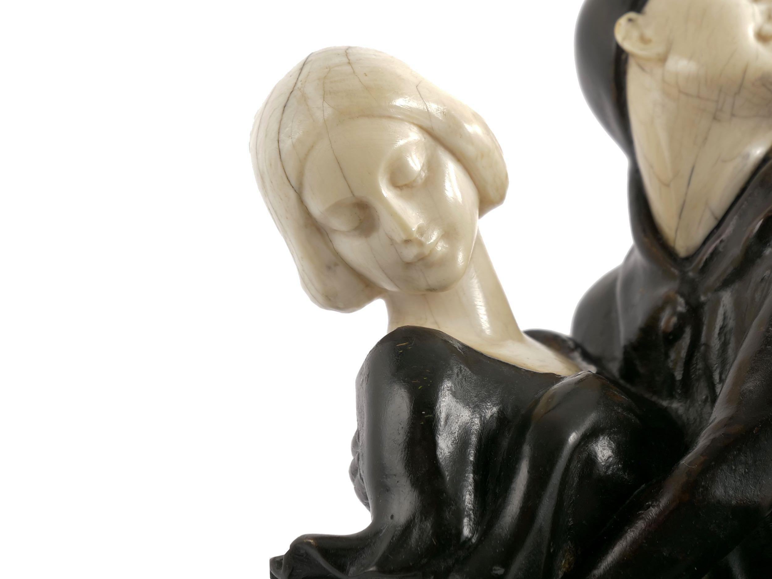 “Leading Pierrot” a Rare Art Deco French Bronze Sculpture by Peter Tereszczuk 6