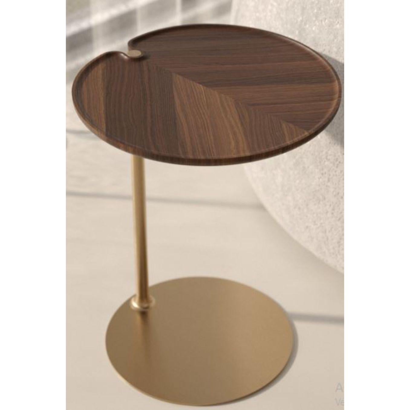 Contemporary Leaf 1 Oval Side Table by Mathias De Ferm