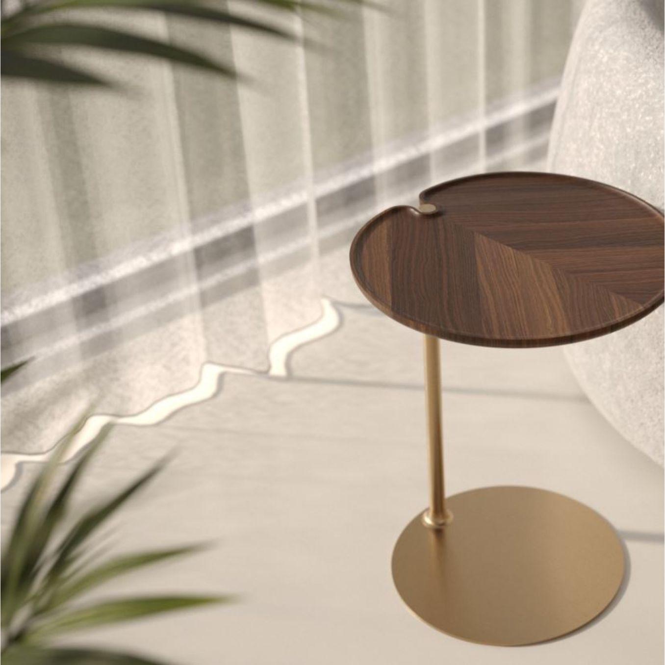 Contemporary Leaf 1 Oval Side Table by Mathias De Ferm For Sale
