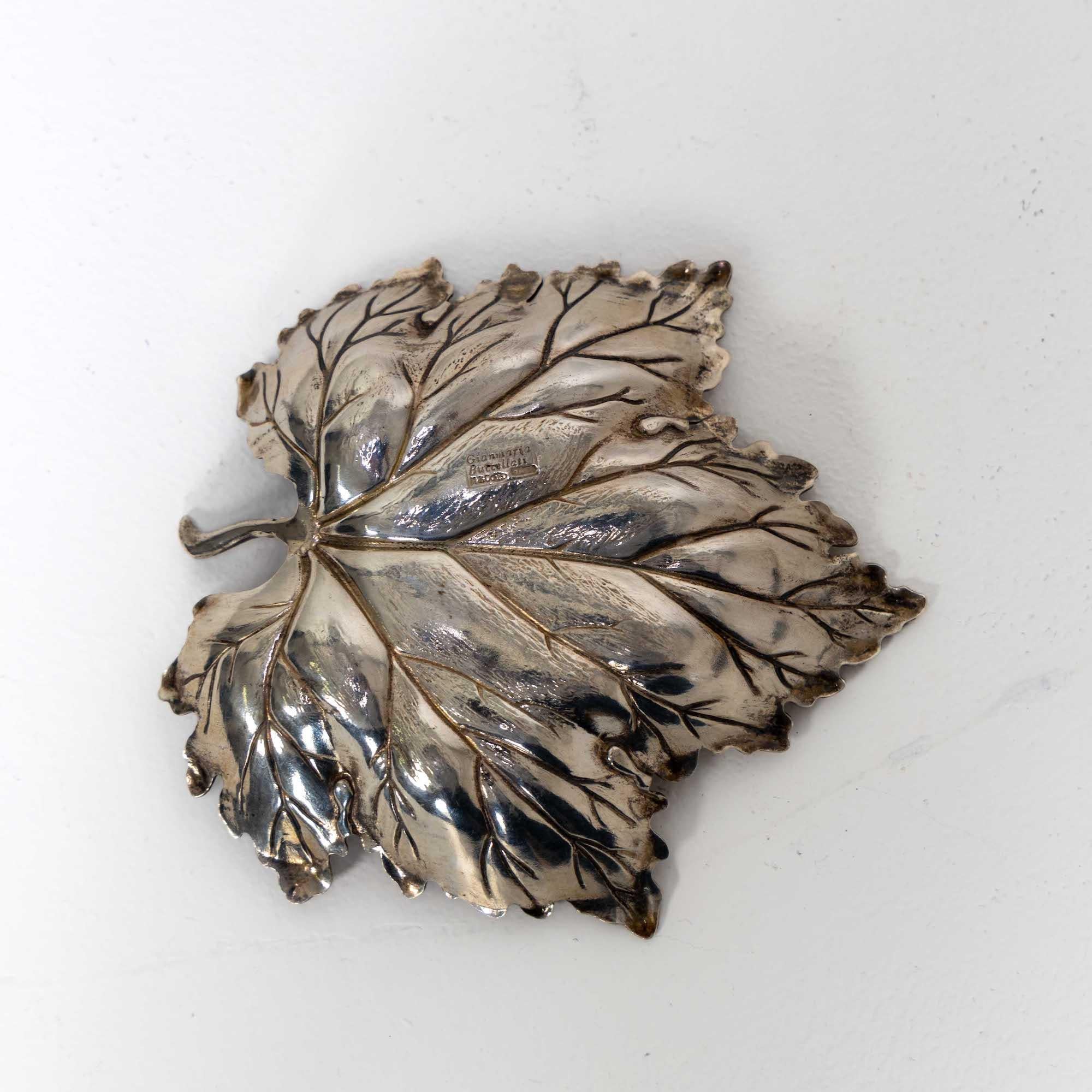Italian Leaf Bowl by Gianmaria Buccellati, Italy, 1970s For Sale