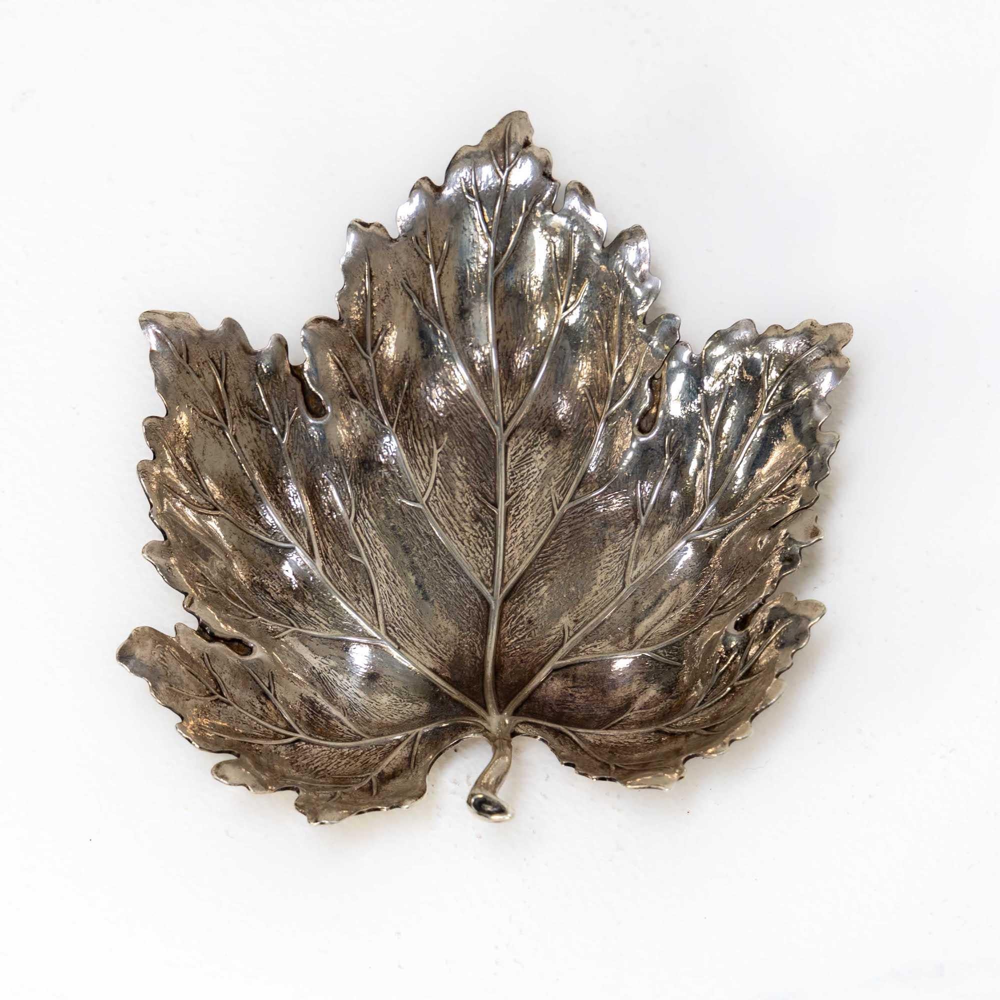 Silver Leaf Bowl by Gianmaria Buccellati, Italy, 1970s For Sale