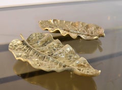 Leaf Bronze Tray Midcentury, Italy