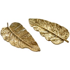 Leaf Bronze Tray Midcentury, Italy