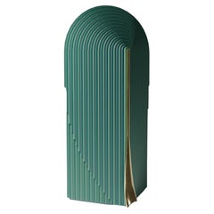 Leaf Cabinet in Green with Metal Trimmings