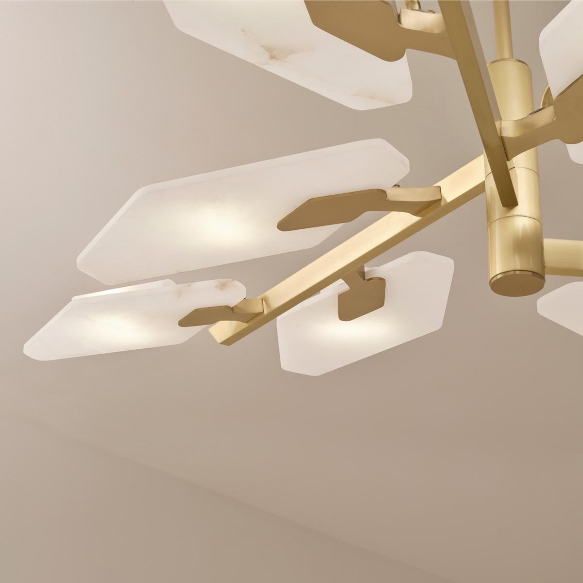 Leaf Ceiling Light by Gaspare Asaro-Bronze Finish For Sale 3