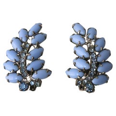 Leaf Crawler Earrings, circa Mid-20th century