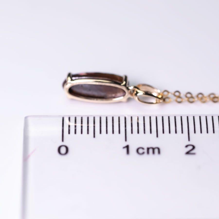 Collier avec pendentif en or jaune 14K et Opale de Boulder australienne Leaf Design Unisexe en vente