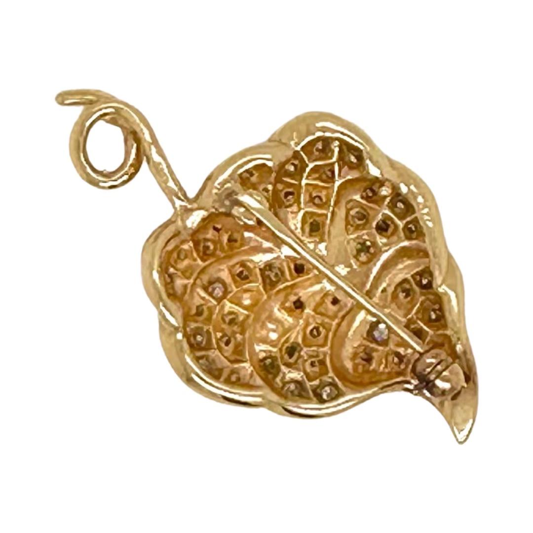 Style: Leaf Pin/Brooch

Metal: Rose Gold

Metal Purity: 14K

Stones: Diamonds

Total Carat Weight (ct): Approx 0.3 ct

Total Item Weight (g): 6 g

Includes: 24 Month Brilliance Jewels Warranty

                   Brilliance Jewels Packaging
