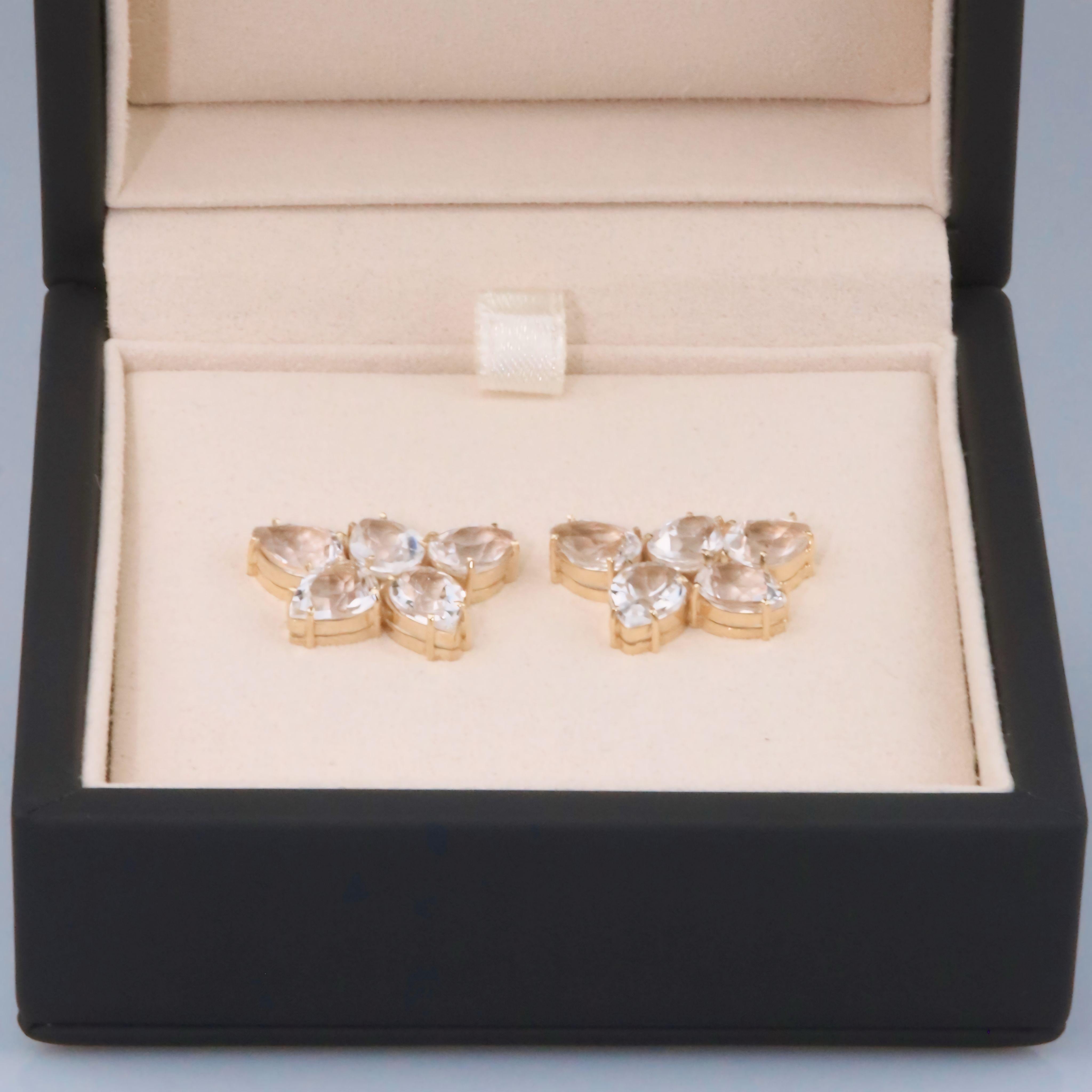 Women's Leaf Earrings - 18K Solid Yellow Gold