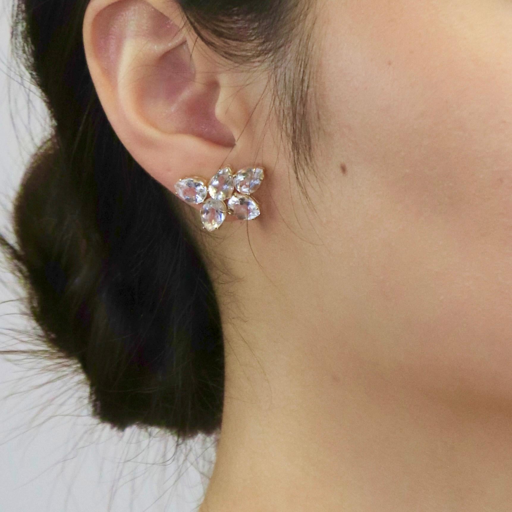 Leaf Earrings - 18K Solid Yellow Gold 1