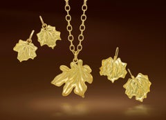 Blattohrringe aus 22Karat Gold