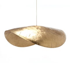 Leaf Gold Large Suspension in Matt Brass