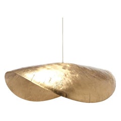 Leaf Gold Large Suspension in Matt Brass