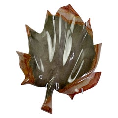Leaf Hand Carved and Polished from Desert Jasper