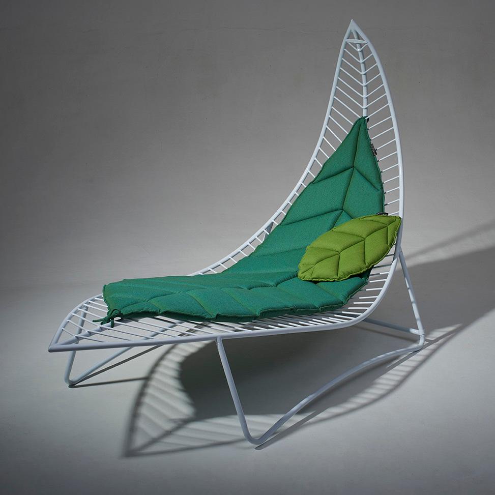 Leaf Hanging Swing Chair Modern Steel In / Outdoor White (21. Jahrhundert und zeitgenössisch) im Angebot