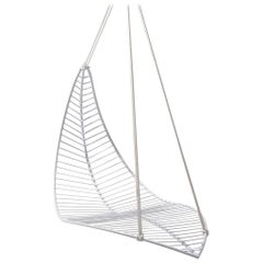 Leaf Hanging Swing Chair Modern Steel In / Outdoor White