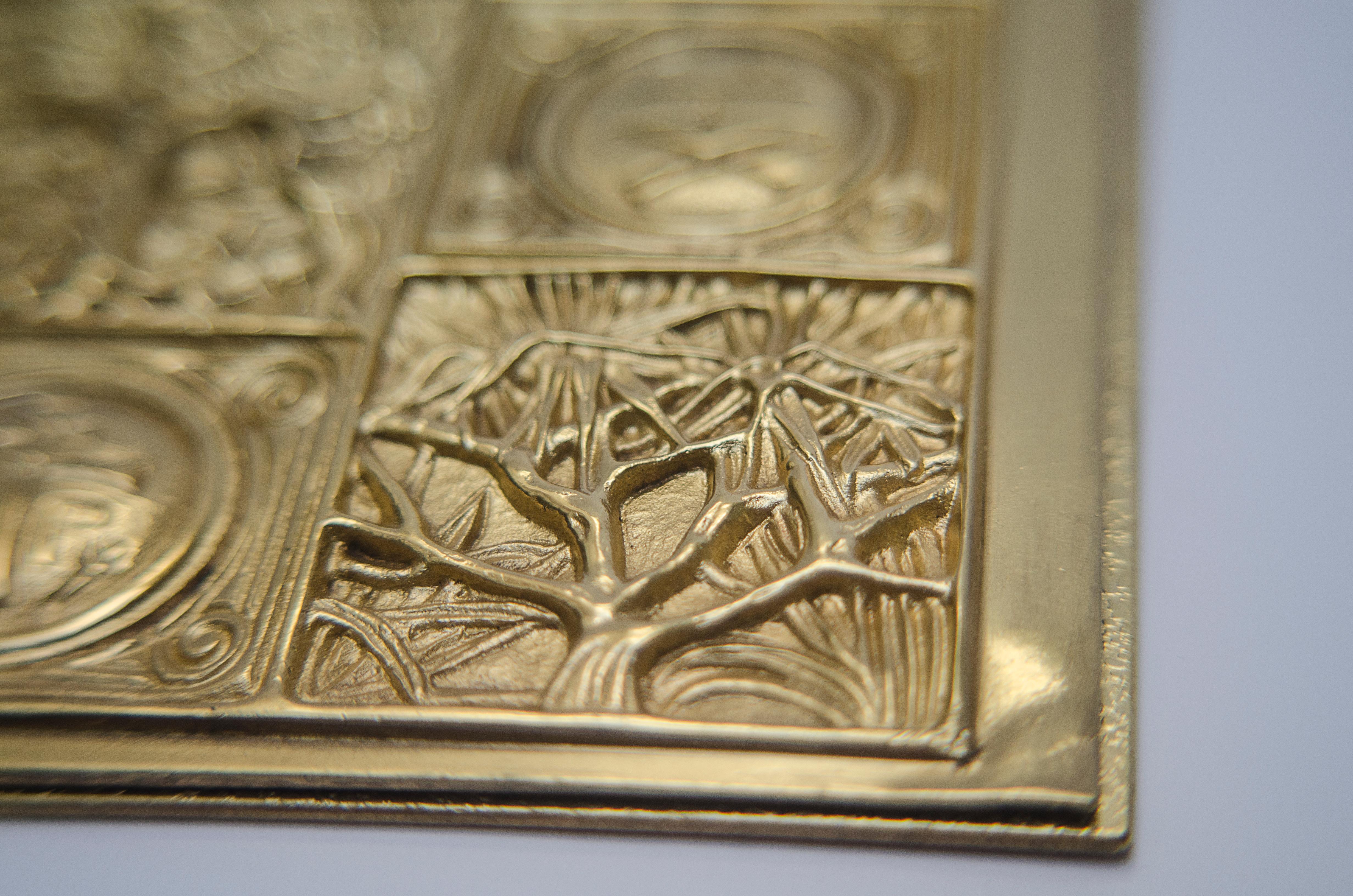 Blatthalter-Modell „Baum des Lebens“ von TIFFANY Studios (Bronze) im Angebot