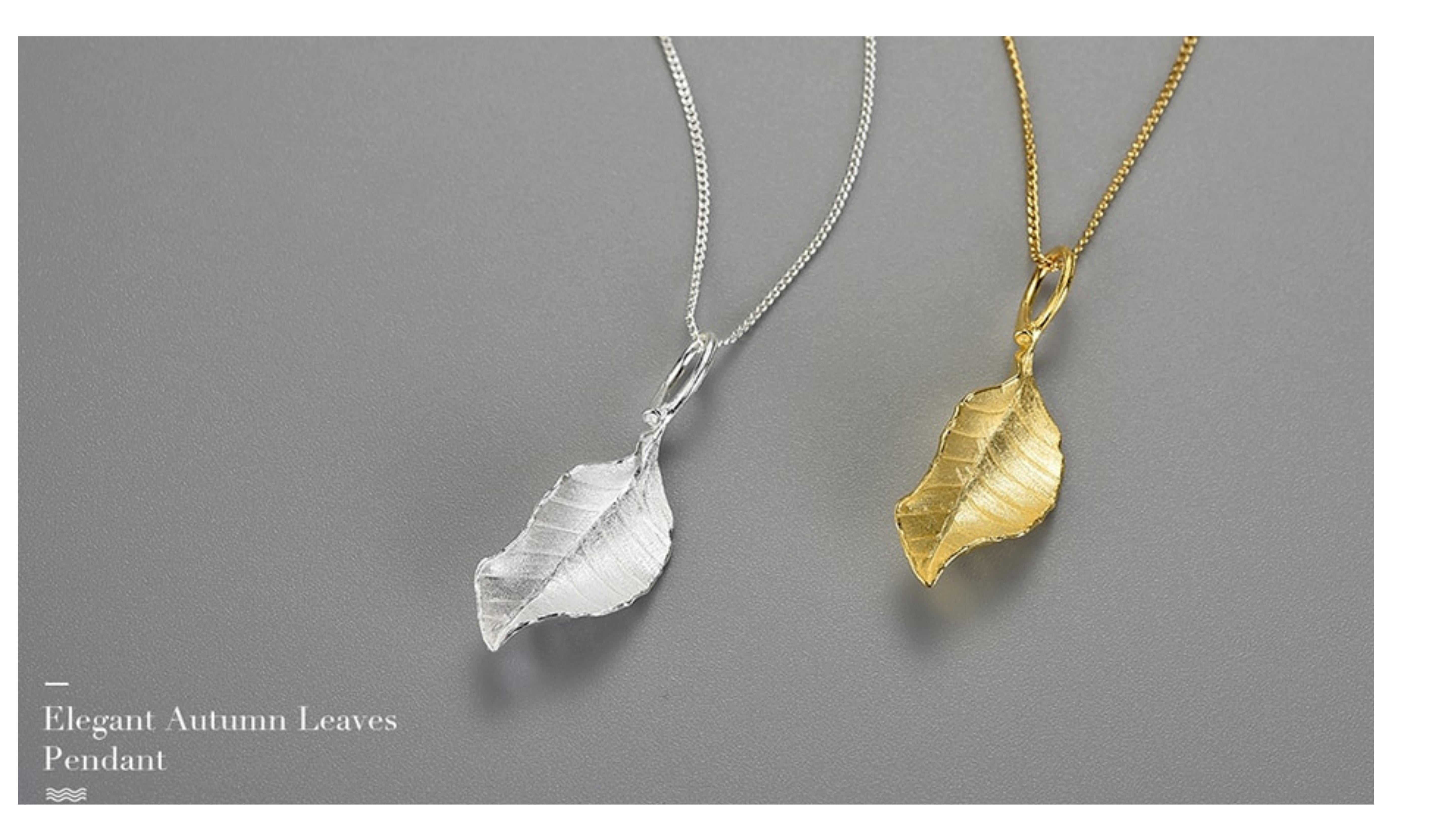 gold plated leaf necklace