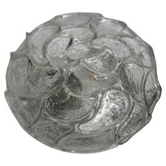 Lampada ad incasso in vetro con motivo a foglia Vintage tedesco, 1960 Orion Leuchten