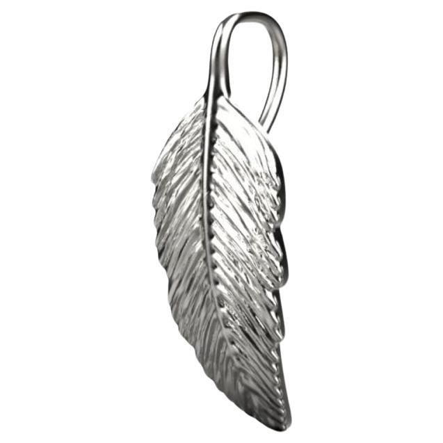 Leaf Pendant, Sterling Silver For Sale
