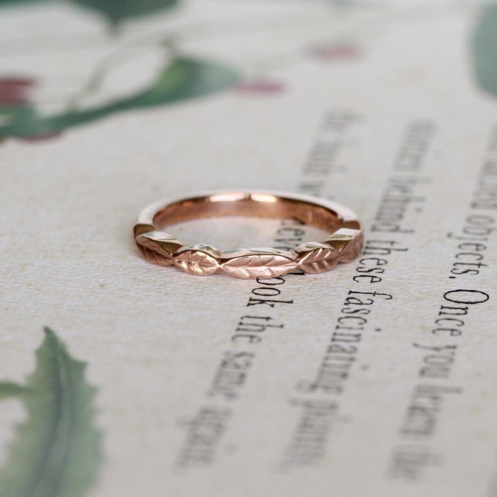 For Sale:  Leaf Ring / 9ct Rose Gold 2