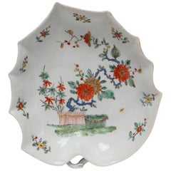 Leaf-Shaped Dish, Kakiemon Decoration, Bow Porcelain Factory, circa 1752