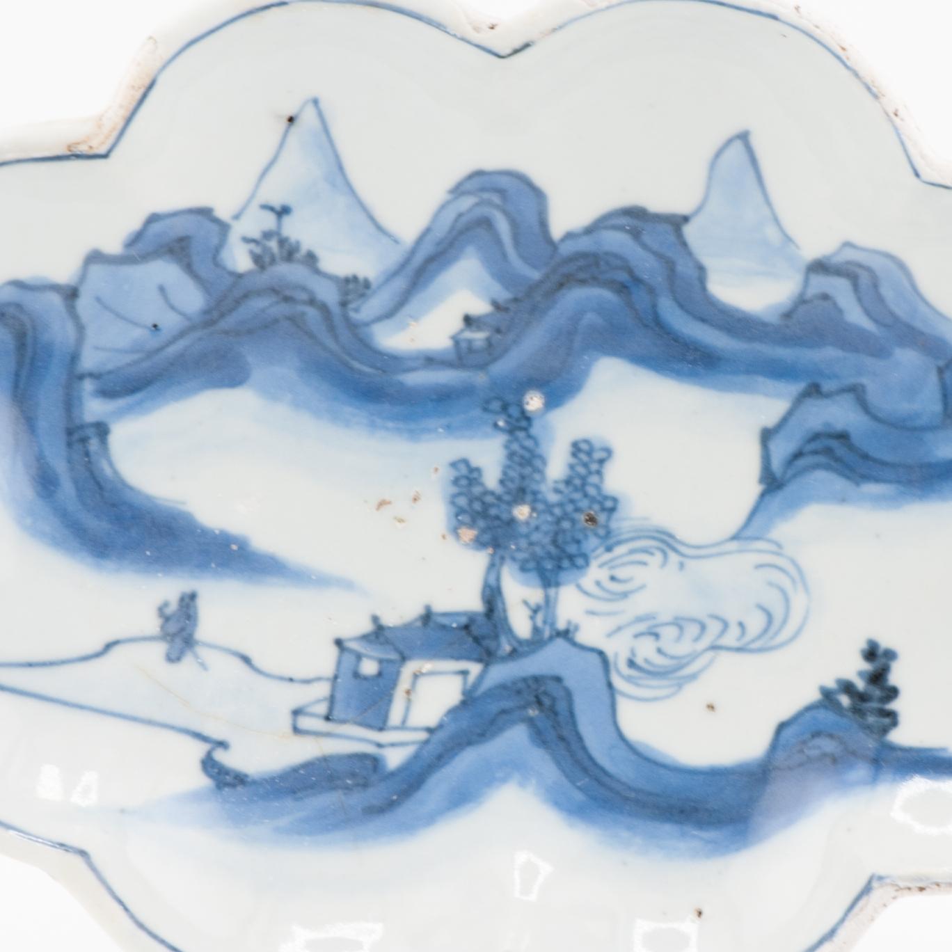 Piatto da portata a forma di foglia Kosometsuke Antica porcellana cinese 17c Dinastia Ming in vendita 5