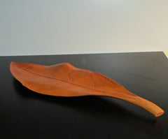Leaf Shell, Bowl, Wall Object, Solid Wood, Handcrafted