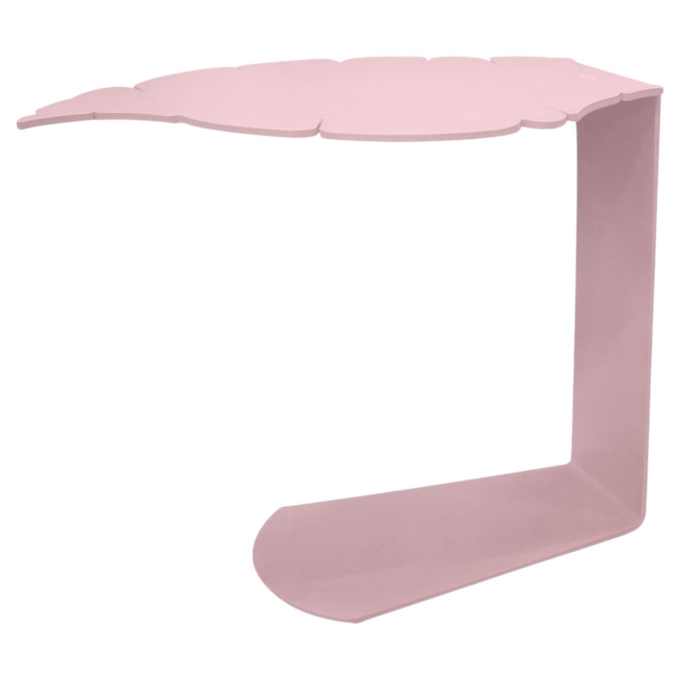 Tavolino Leaf Small Iron Matte Rose in vendita