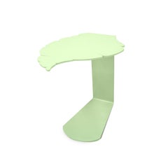 Leaf Kleiner Beistelltisch aus Eisen in Pastellgrün