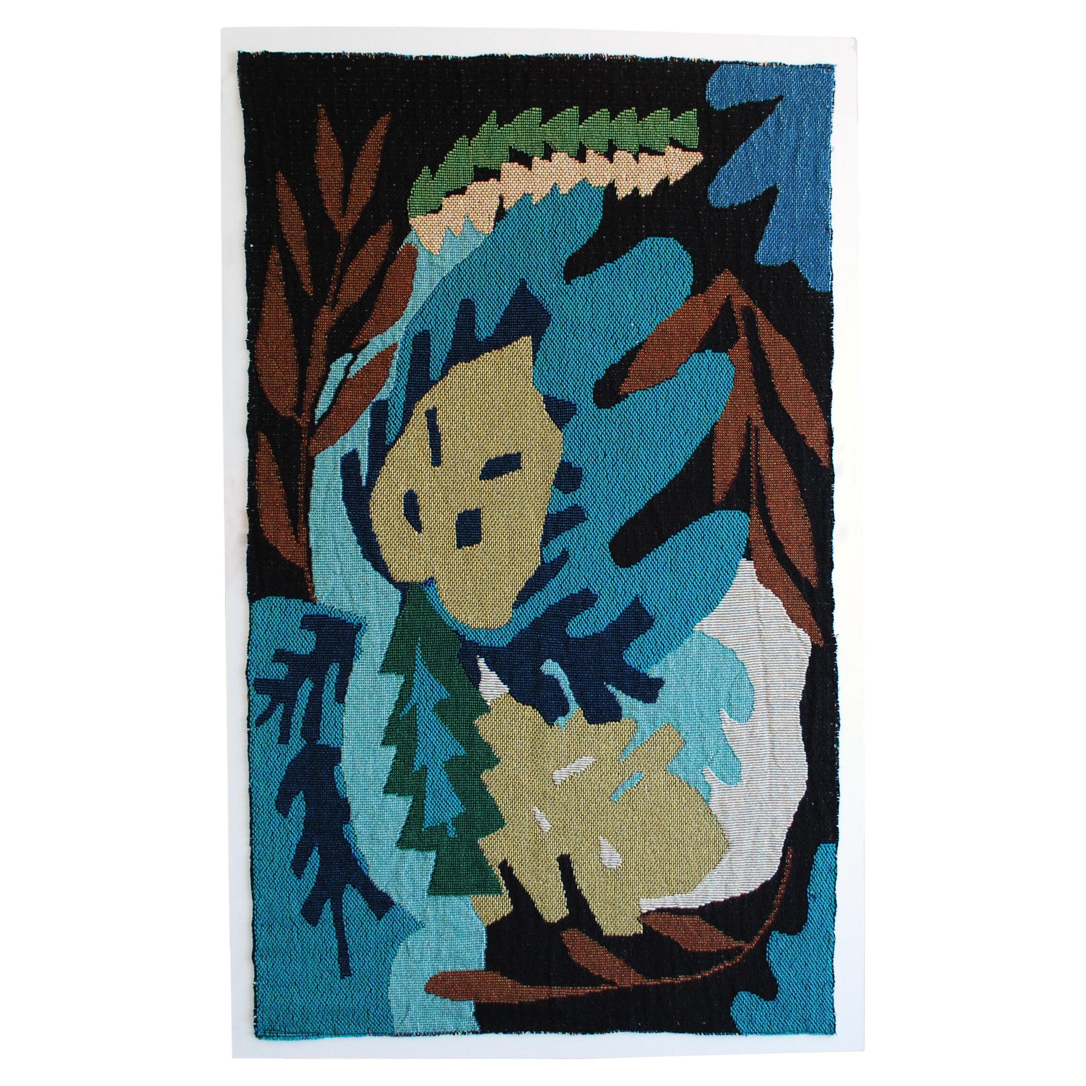 Leaf Study II Woven Tapestry Wall Hanging Artwork