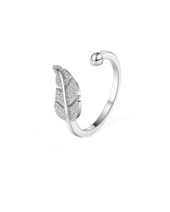 Leaf Styled Ring 925 Sterling Silver Moissanite Ring Minimalist Birthday Present