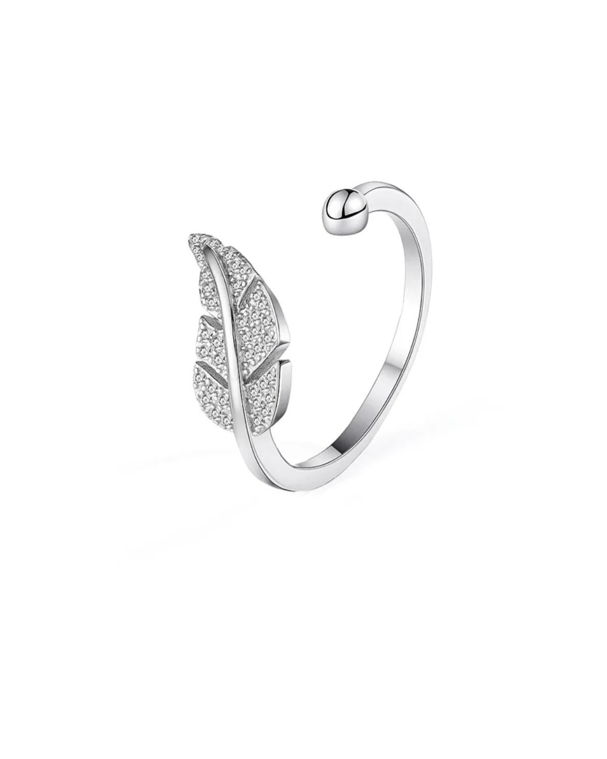 Leaf Styled Ring 925 Sterling Silver Moissanite R… - image 6