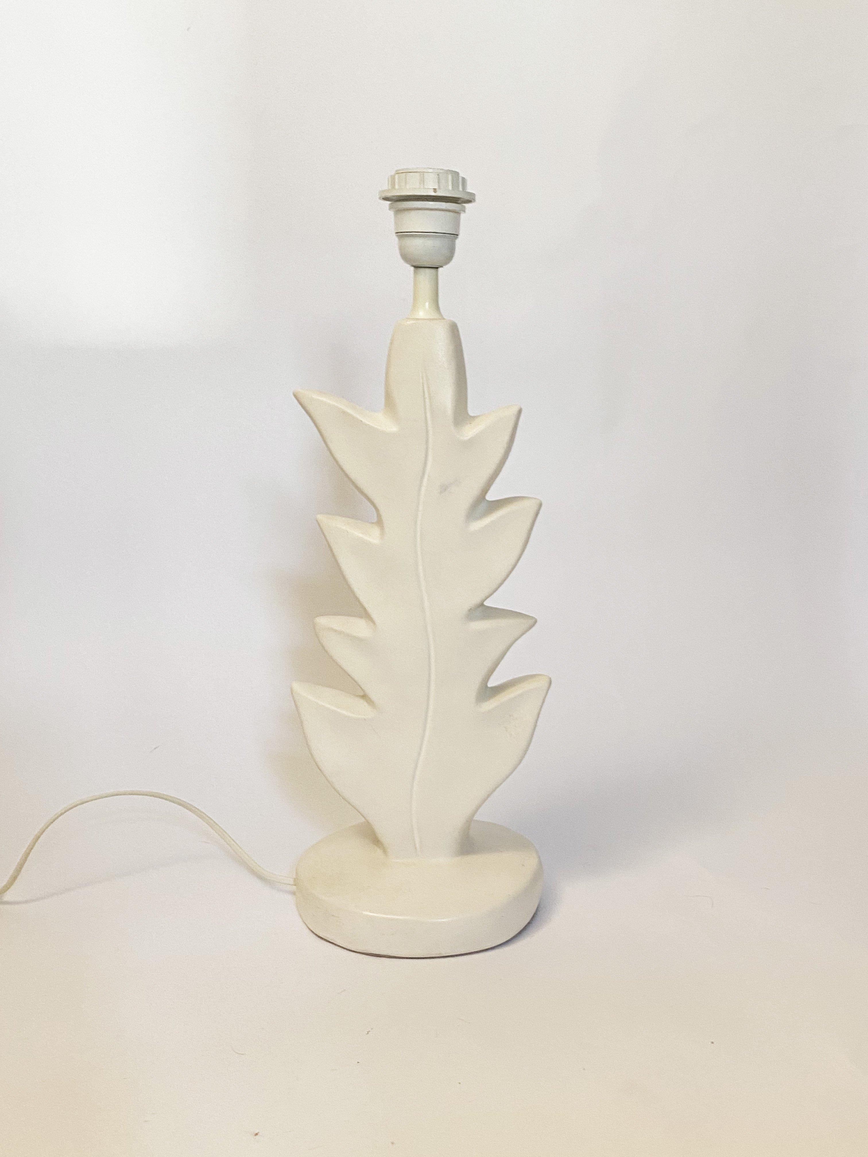 Ceramic Sculptural Leaf Table Lamp by Pierre Casenove for Lunéville, Giacometti style, France, 1990s
