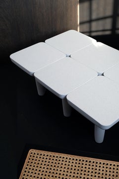 LEAF VI, mesa minimalista contemporánea, fabricada en Grecia