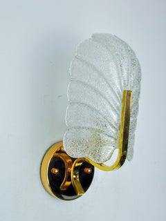 Applique "Leaf" de Lyfa, verre de Murano dépoli, Allemagne, 1970